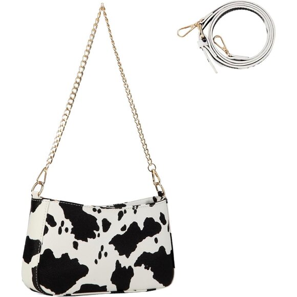 Handbags - Small PU Leather Shoulder Bag Crossbody Purse with Double Straps for Women Girls